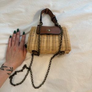 Free People Hard Woven Purse